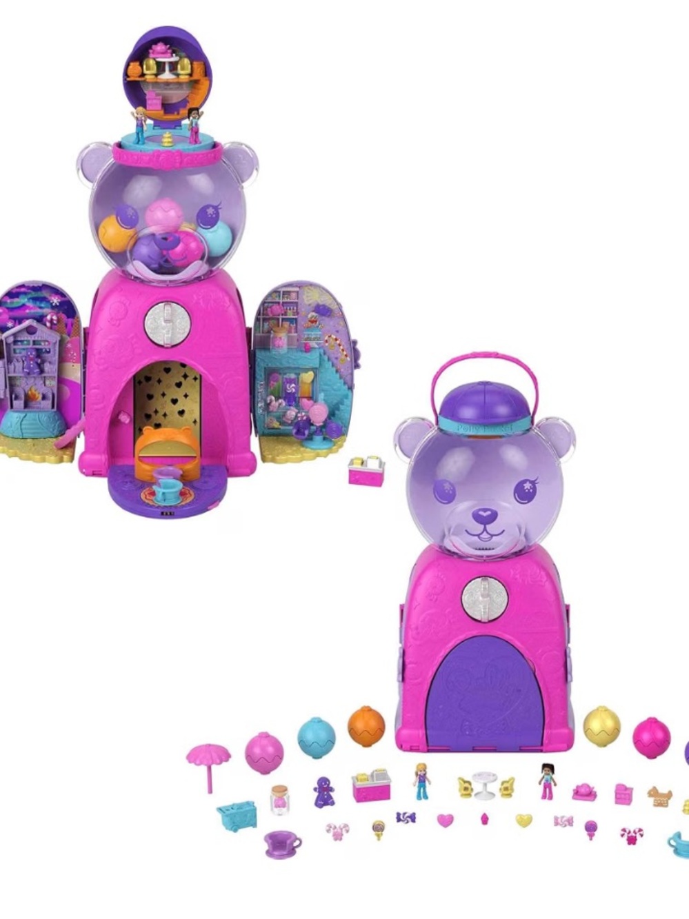 Polly Pocket Gumball Bear Playset - Pink & Purple - Picture 5 of 7